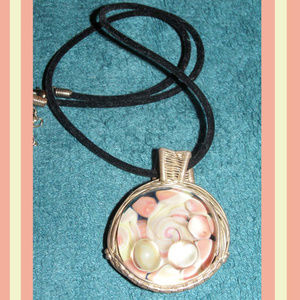 ONE OF A KIND Hand Blown Glass Pendant Necklace
